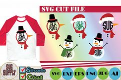 Snowman Set SVG Cut File Product Image 1