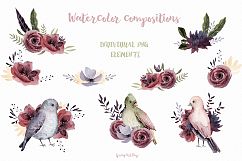 Spring birds Big watercolor clipart Product Image 5