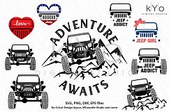 JEEP Adventure Design Bundle SVG PNG DXF EPS Vector files Product Image 1