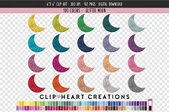 Glitter Moon Clip Art - 100 Clip Art Graphics Product Image 1