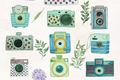 Watercolor Vintage Cameras Product Image 6