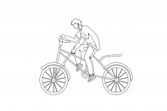 Stupidity Boy Put Spoke In Bicycle Wheel Vector Product Image 1