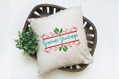 Seasons Greetings SVG - Christmas SVG Cut File - DXF PNG EPS Product Image 6