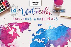 Watercolor Maps - TWO-TONE PACK Product Image 3