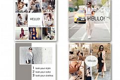 Fashion Social Media Pack, Social Media Bundle, 20 Square Social Media Templates, Instagram Template Pack, Social Media Graphics Pack Product Image 4