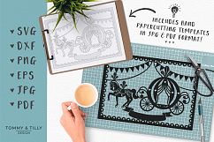 Bunting Princess Carriage - SVG DXF PNG EPS JPF PDF Cut File Product Image 2