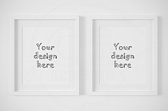 Set of 2 white matted frame mockup Product Image 2