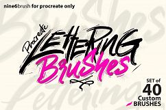 Nine6brush procreate lettering brushes Product Image 1
