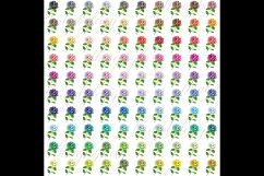 100 Watercolor Camellia Flower Clip Arts, Romantic Scrapbook Product Image 4