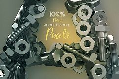 Metalic Bolts 3D Lettering Product Image 3