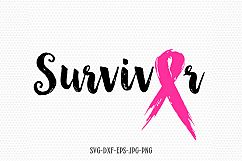 Survivor svg, Cancer Ribbon svg, Cancer svg, Awareness svg Product Image 1