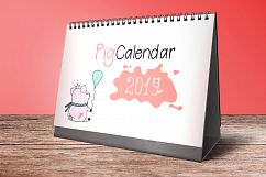 Calendar for Year 2019 with pigs Product Image 2