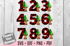 Bundle, Moose Buffalo Plaid Birthday Set SVG Product Image 1