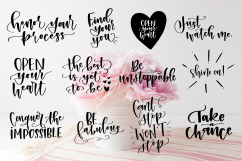 SVG Bundle - 28 Positive Vibes Hand Lettered Quote Bundle Product Image 2
