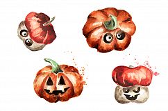 Pumpkin. Watercolor bundle Product Image 5