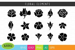 Flower Icon / Floral Element / Flower Buds / Flower Blossom SVG PNG DFX Ai and EPS Product Image 1