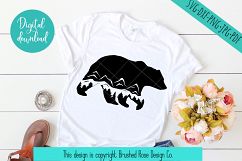 bear svg, mountain bear clipart, mountain, adventure explore Product Image 2