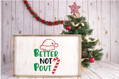 Better Not Pout - Christmas SVG Cut File - DXF EPS PNG JPG Product Image 7