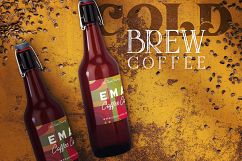 3 cold brew coffee bottles mock-ups Product Image 4
