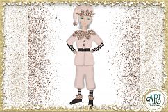 Christmas Snow Queen in Rose Gold Glitter and Pink 21 PNG Product Image 13