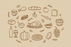 autumn foods sketch vector Product Image 1