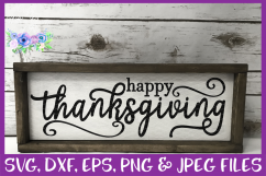 Happy Thanksgiving SVG Farmhouse Sign Design Product Image 2