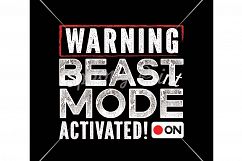 Warning Beast Mode Activitated Printable Product Image 2