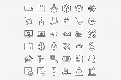 Delivery Line Art Icons Product Image 3
