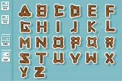 Tree Trunk Alphabet - A Rustic Design for Crafters Product Image 1