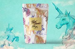 Cute unicorn horse PNG watercolor collection set Product Image 4