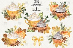 Watercolor Pumpkin Spice Latte design Product Image 2