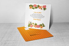 Floral Wedding Invitation Postcard Product Image 2