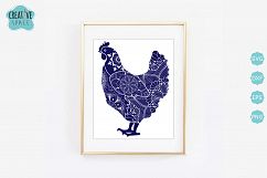 Mandala Chickens svg Product Image 1
