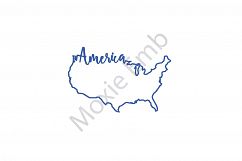 Patriotic Machine Embroidery Design,  America Embroidery Design Product Image 1