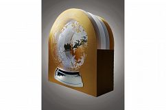 3D Snow Globe Snowy Village greetings card Product Image 2