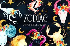 Zodiac Watercolor Illustrations Product Image 1