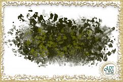 Olive  Moss Green Sap Brush Strokes Clipart Autumn Golden Glitter  24 PNG - transparent background images Product Image 12