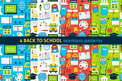 School Flat Seamless Patterns Product Image 1