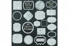 Chalk Frames Clipart - 20 Chalkboard Clipart Labels / Tags Product Image 1