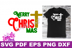 Merry Christ Mas svg, Merry Christmas svg, svg Christmas, Christmas svg, Christian svg, Merry Christmas cut file for Silhouette Cricut  Product Image 4
