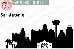 San Antonio Vector, Texas Skyline USA city, SVG, JPG, PNG, DWG, CDR, EPS, AI Product Image 1
