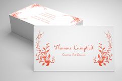Floral Modern Business Card Design Product Image 3