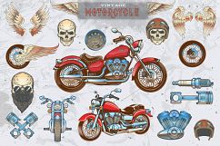  Vintage motorcycle, skulls and labels Product Image 4
