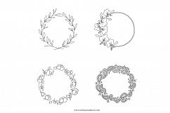 Hand Drawn Botanical Wreaths - Vector Product Image 3