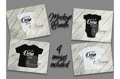 Baby Mockup Bundle Blank Bodysuit Mockups Blank White Black Product Image 1