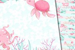 Sea animals digital paper Product Image 3