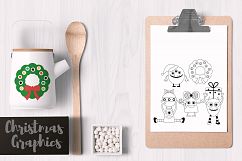 Cute Christmas Monsters Clip Art Graphics Product Image 2