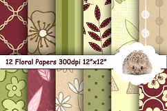 12 Vintage Retro Patterned Papers / Backgrounds Product Image 1