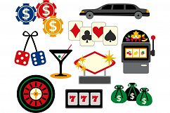 Viva las vegas clipart graphic / casino gambling illustration Product Image 2