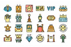 Vip icons vector flat Product Image 1